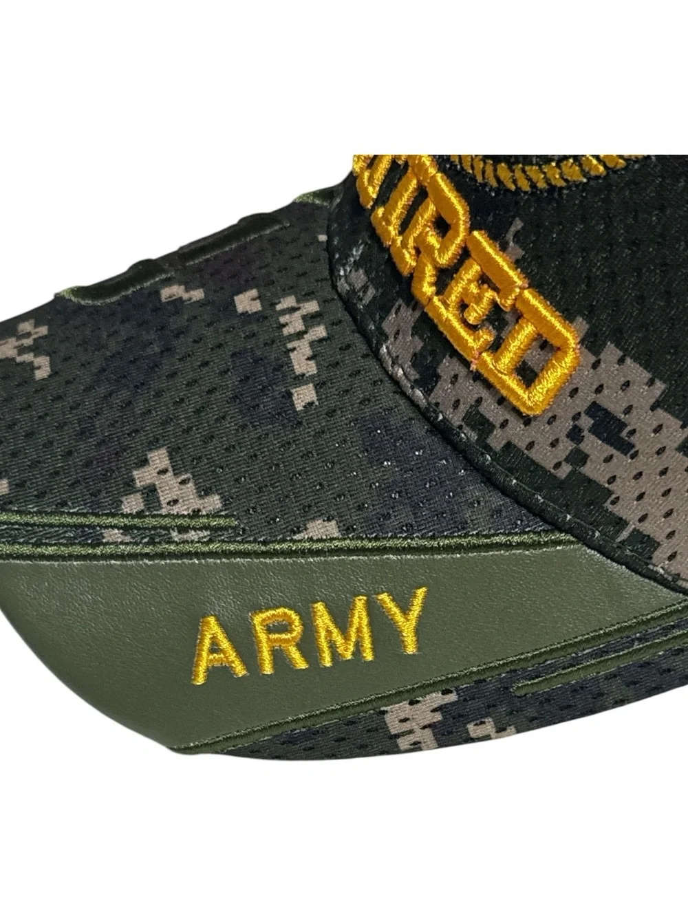 U.S. Army Retired Digital Camo Cap - Green, Black, Gold